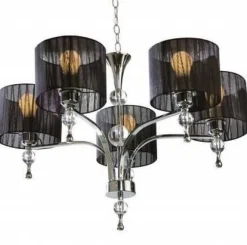 Lampa wisząca Impress 5 - czarna (1976-5PBK) - Azzardo - żyrandol