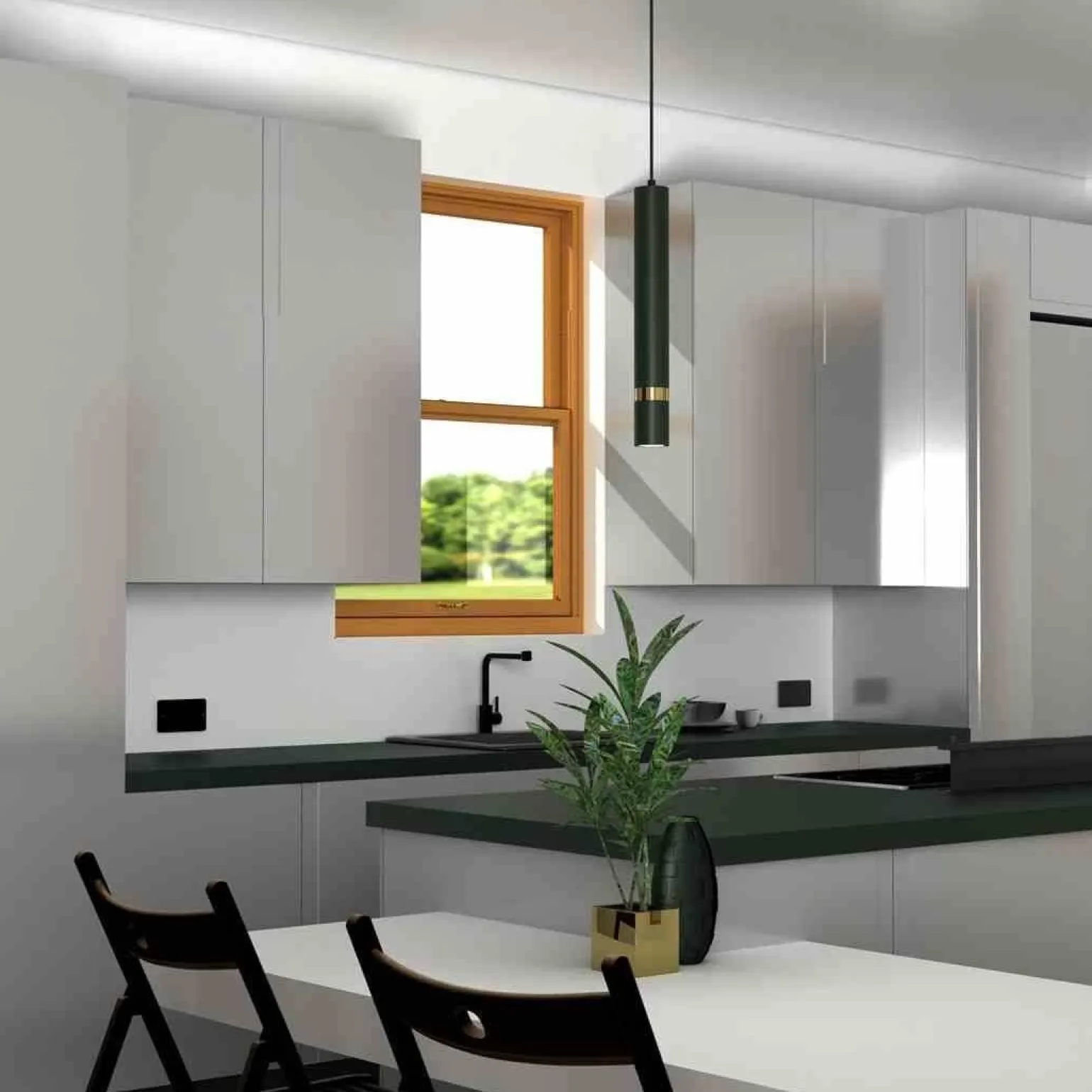 Lampa wisząca JOKER GREEN/GOLD 1 (MLP7720) - Milagro