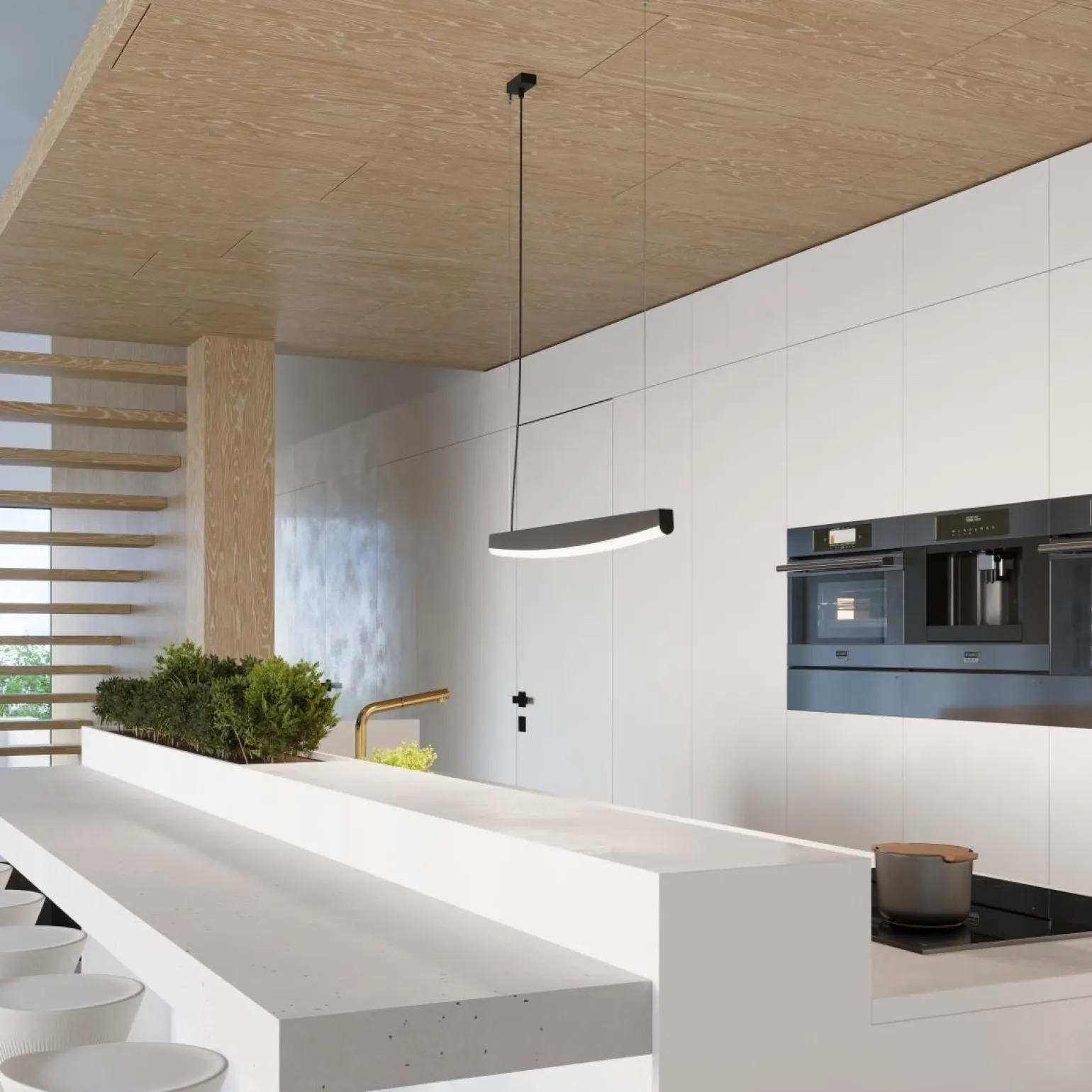 Lampa wisząca JORUN 150 czarna LED 3000K (TH.475) - Thoro Lighting