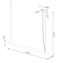 Lampa wisząca JORUN 150 czarna LED 4000K (TH.478) - Thoro Lighting