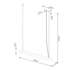 Lampa wisząca JORUN 120 złota LED 4000K (TH.321) - Thoro Lighting