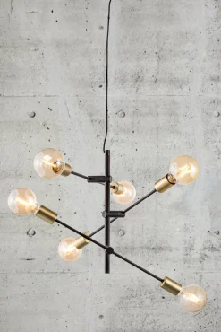 Lampa wisząca JOSEFINE Nordlux E27 6X28W Metal Czarny mat