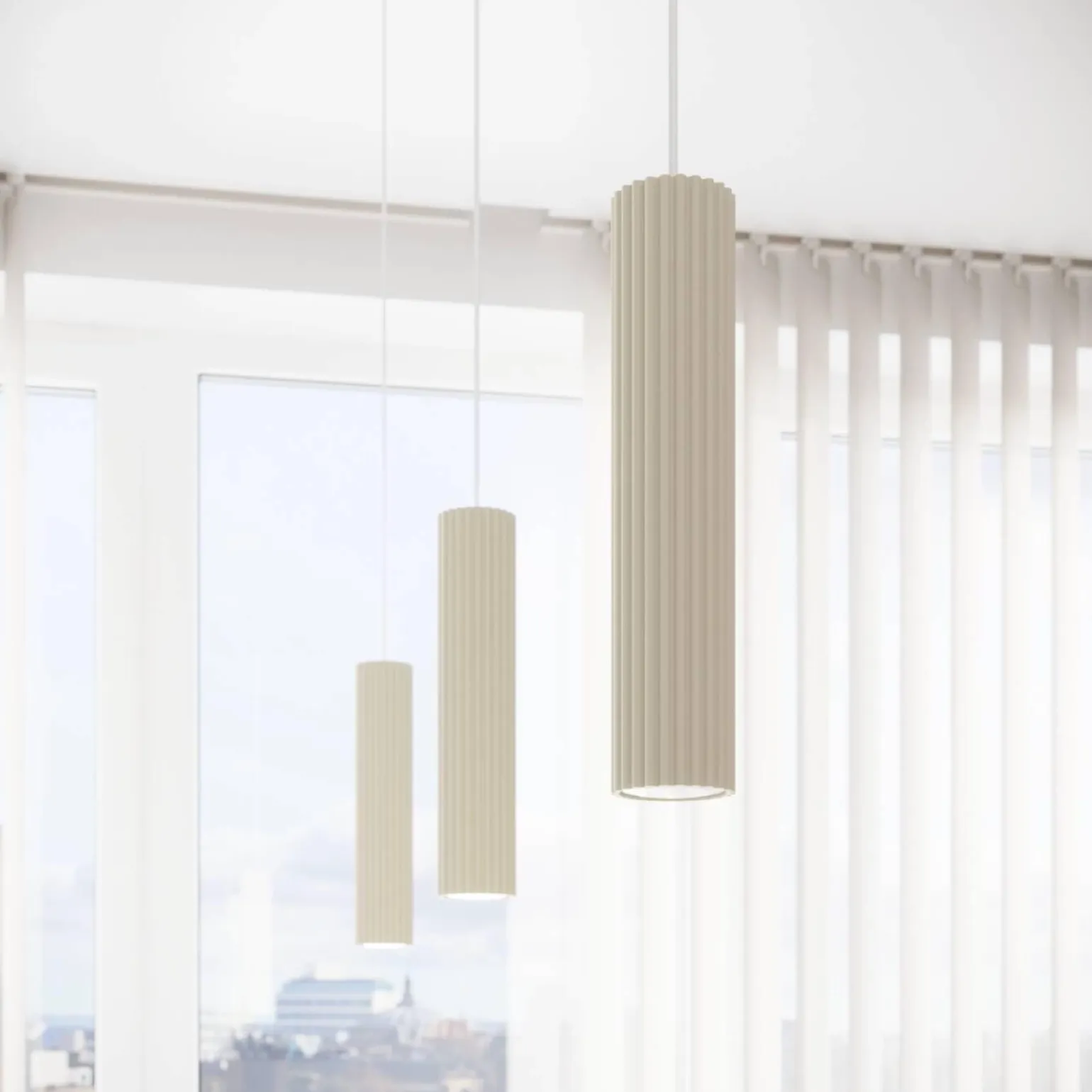 Lampa wisząca KARBON 1 beżowy (SL.1592) - Sollux Lighting