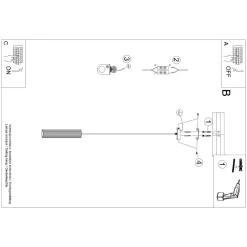 Lampa wisząca KARBON 1 biały (SL.1535) - Sollux Lighting
