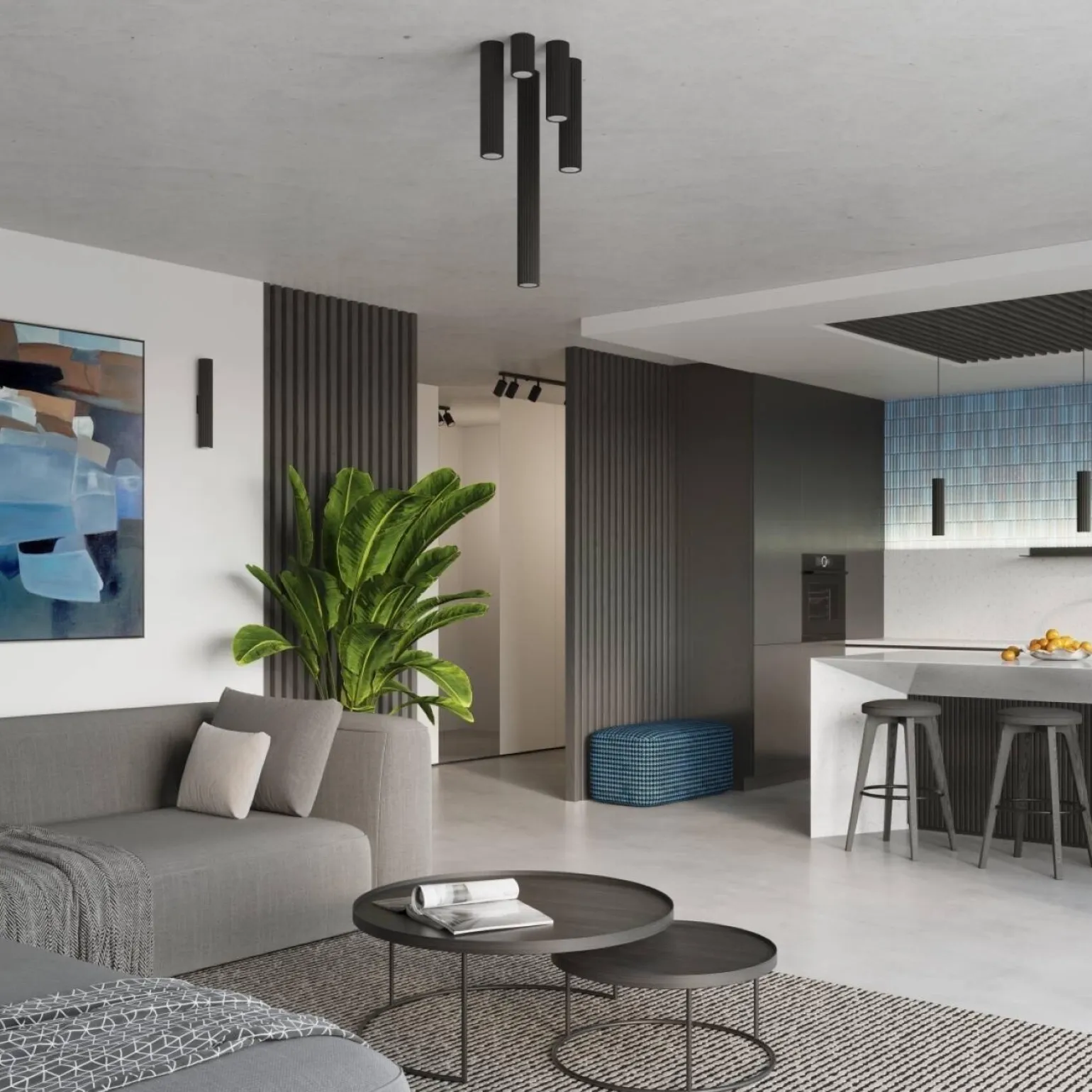 Lampa wisząca KARBON 1 czarny (SL.1573) - Sollux Lighting