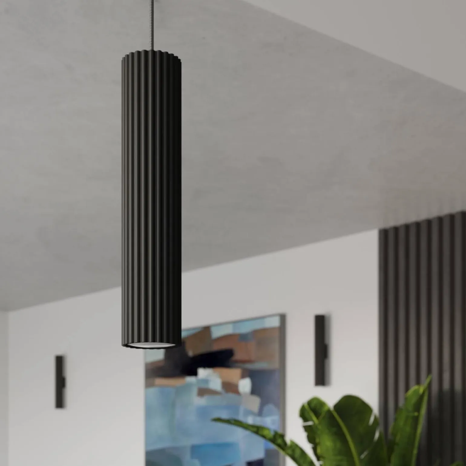 Lampa wisząca KARBON 1 czarny (SL.1573) - Sollux Lighting