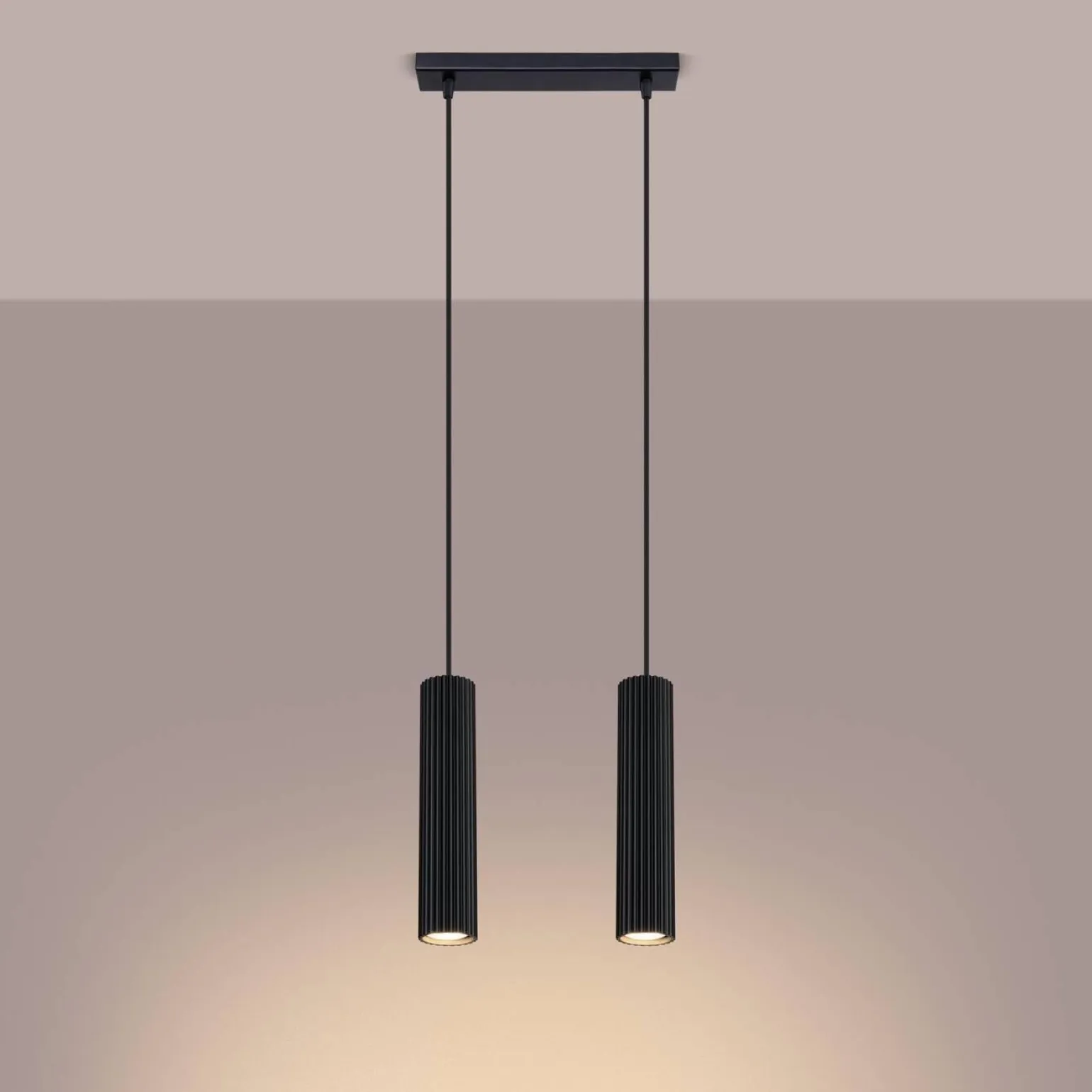 Lampa wisząca KARBON 2 czarny (SL.1574) - Sollux Lighting