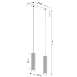 Lampa wisząca KARBON 2 czarny (SL.1574) - Sollux Lighting