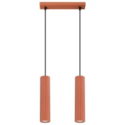 Lampa wisząca KARBON 2 ochra czerwona (SL.1631) - Sollux Lighting