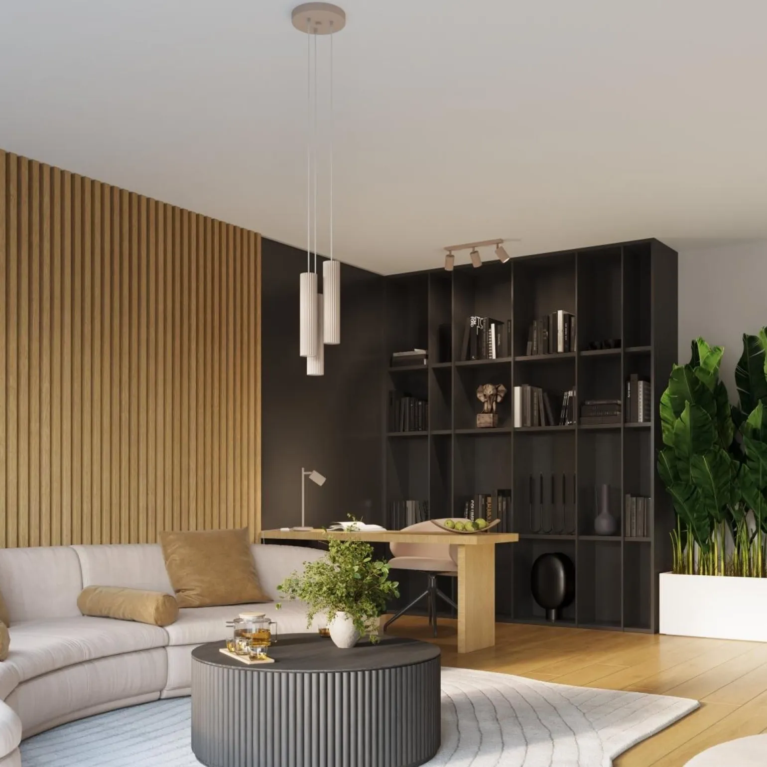 Lampa wisząca KARBON 2 taupe (SL.1773) - Sollux Lighting