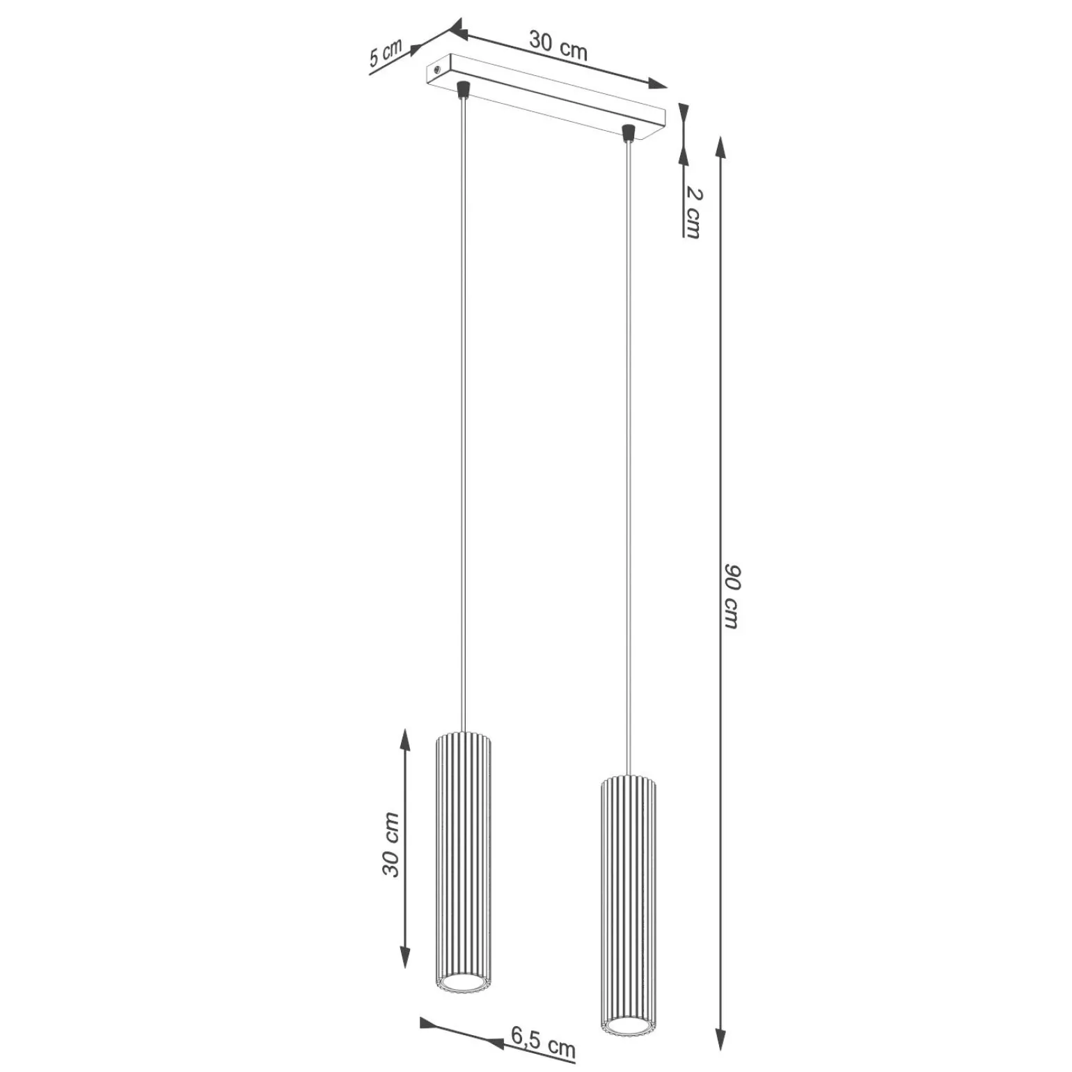Lampa wisząca KARBON 2 taupe (SL.1773) - Sollux Lighting