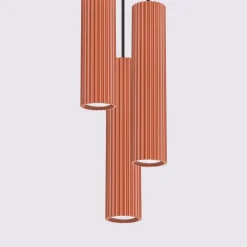 Lampa wisząca KARBON 3P ochra czerwona (SL.1633) - Sollux Lighting