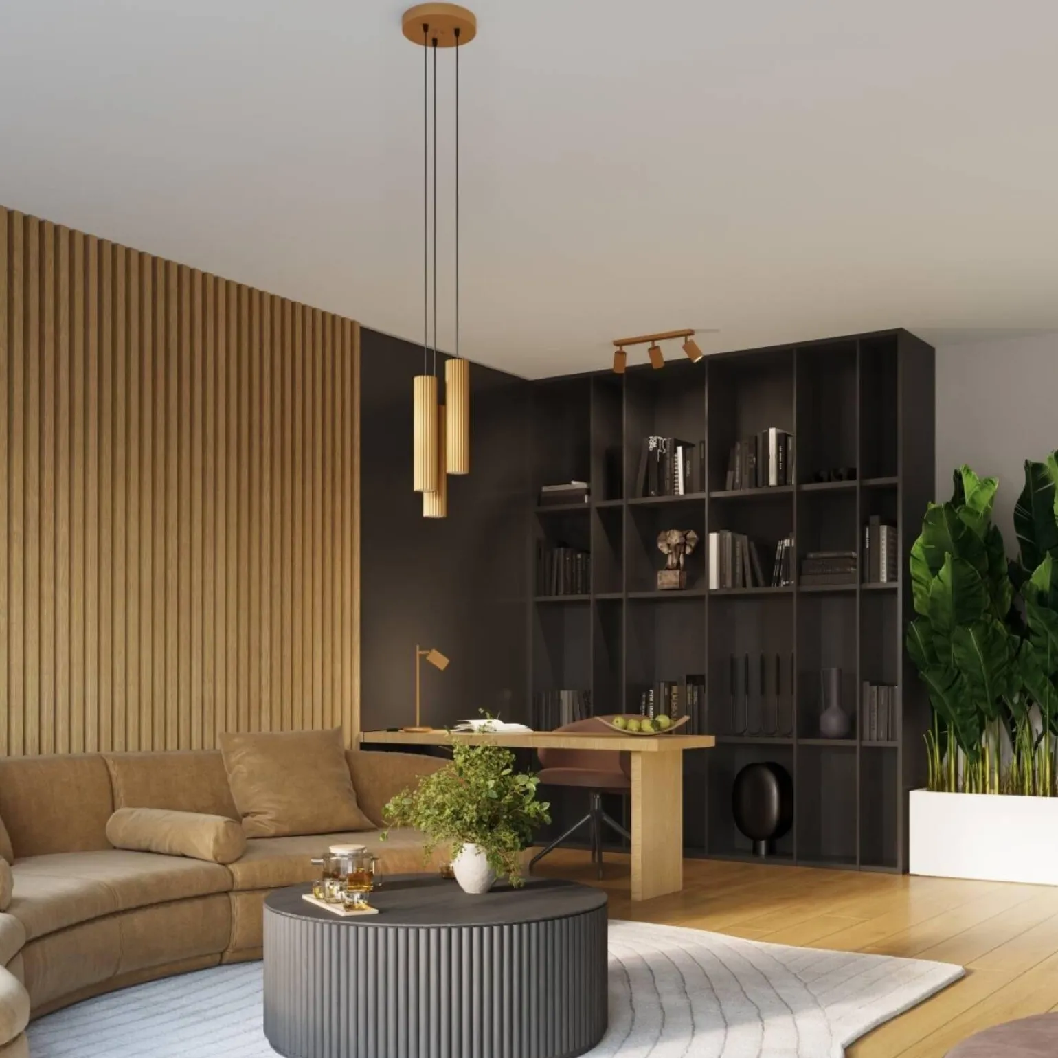 Lampa wisząca KARBON 3P złoty (SL.1557) - Sollux Lighting