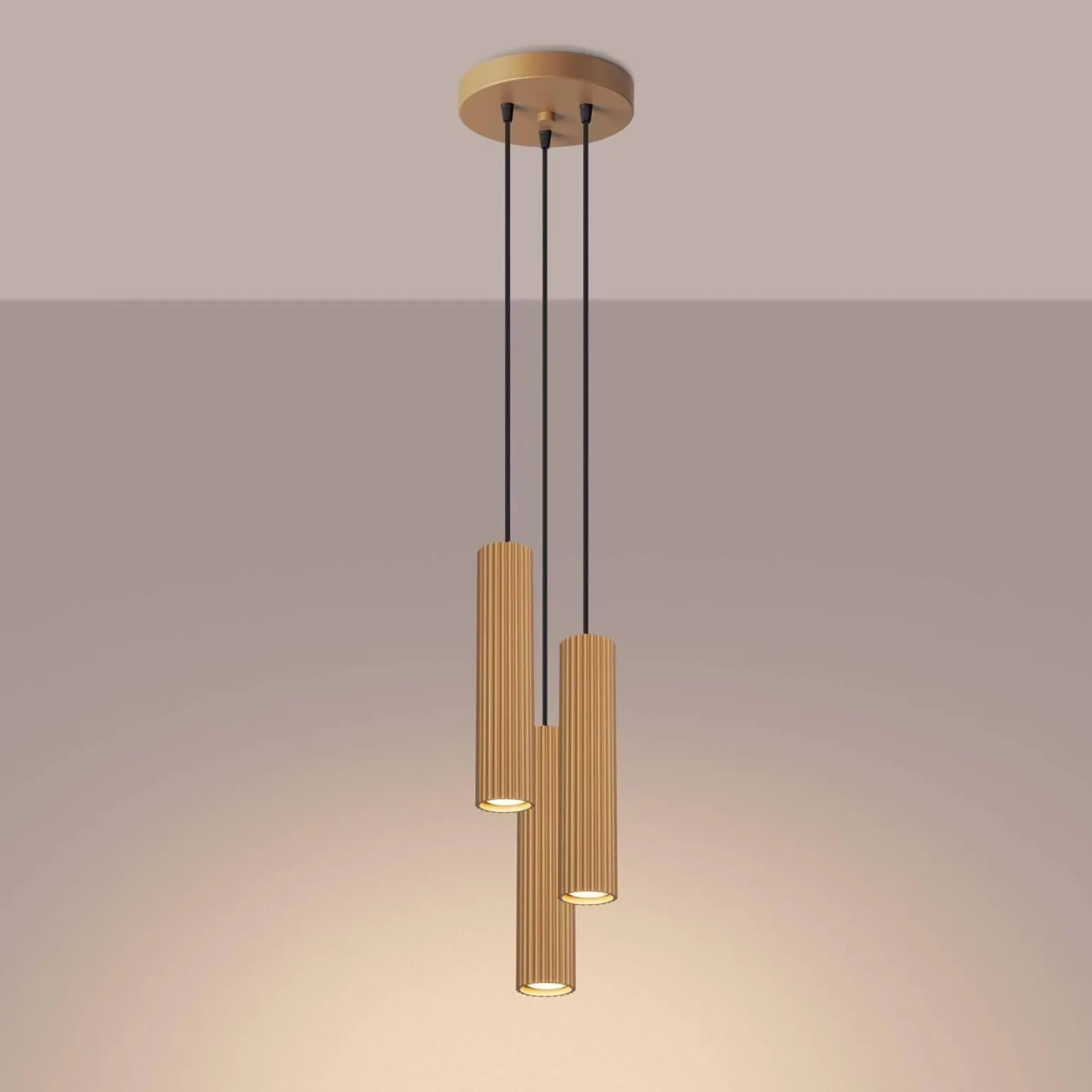 Lampa wisząca KARBON 3P złoty (SL.1557) - Sollux Lighting