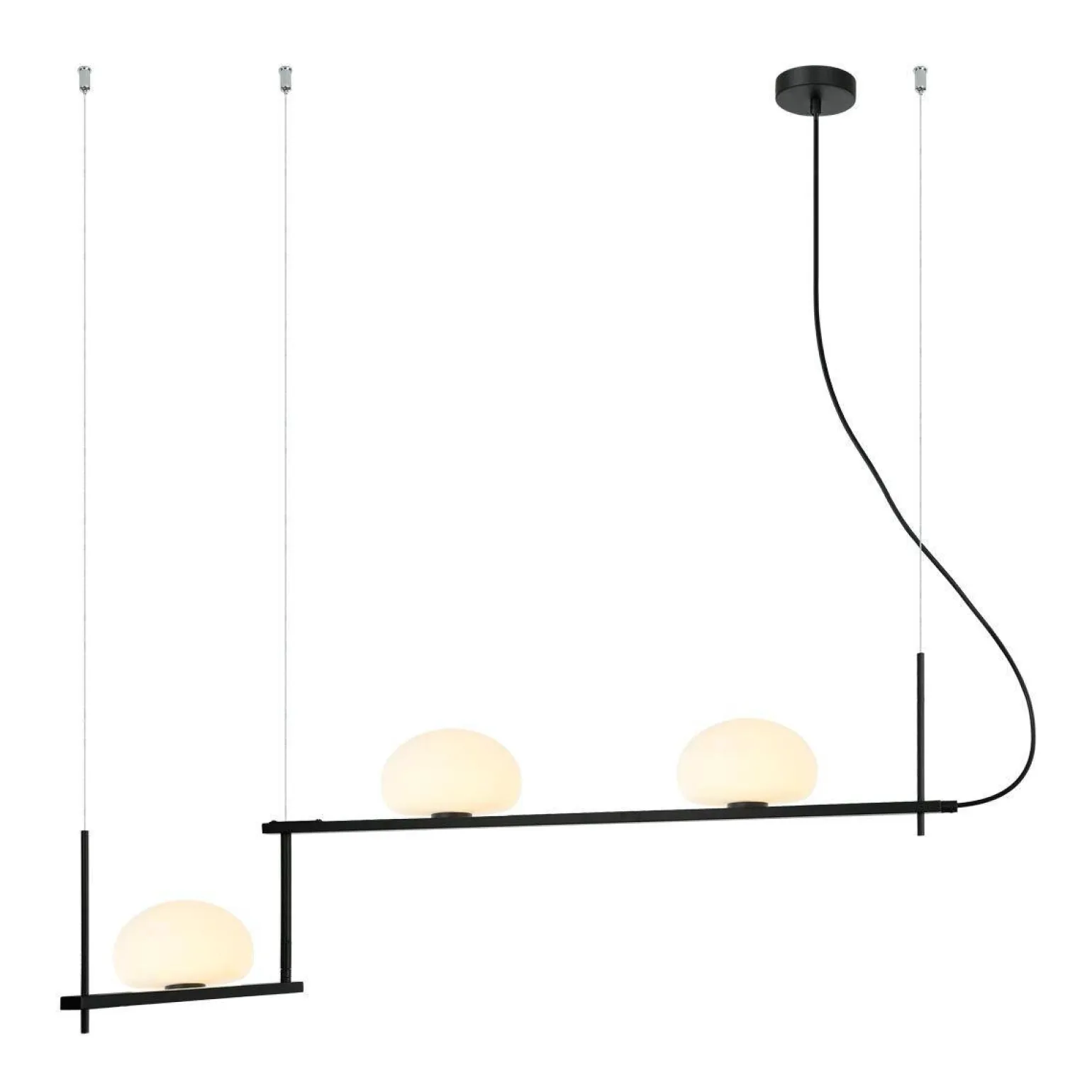 Lampa wisząca Kernio (PND-357783-BK+W) - Italux