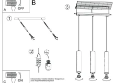 Lampa wisząca LAGOS 3 biały (SL.0325) - Sollux