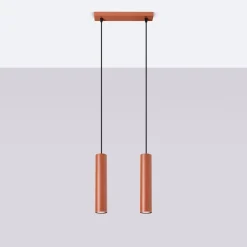 Lampa wisząca LAGOS 2 ochra czerwona (SL.1490) - Sollux Lighting