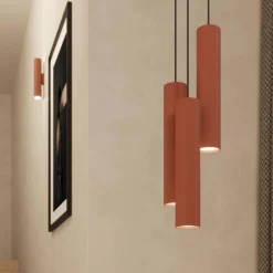 Lampa wisząca LAGOS 1 ochra czerwona (SL.1489) - Sollux Lighting