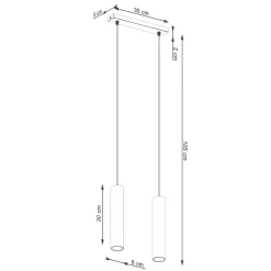 Lampa wisząca LAGOS 2 zielona oliwka (SL.1485) - Sollux Lighting