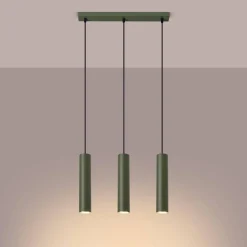 Lampa wisząca LAGOS 3L zielona oliwka (SL.1486) - Sollux Lighting