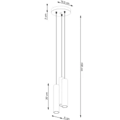 Lampa wisząca LAGOS 3P zielona oliwka (SL.1487) - Sollux Lighting