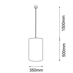 Lampa wisząca Lamego I Z - Jutowa (350 mm) (5193) - Shilo