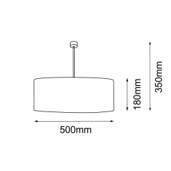 Lampa wisząca Lamego O Z - Biała (500 mm) (5185) - Shilo