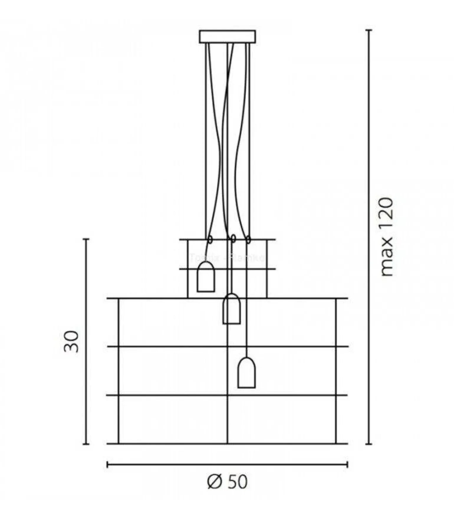 Lampa wisząca Lana czarny (67794) Ramko - żyrandol