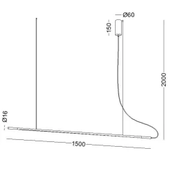 Lampa Wisząca LINE 363 (536301103) - Elkim Lighting