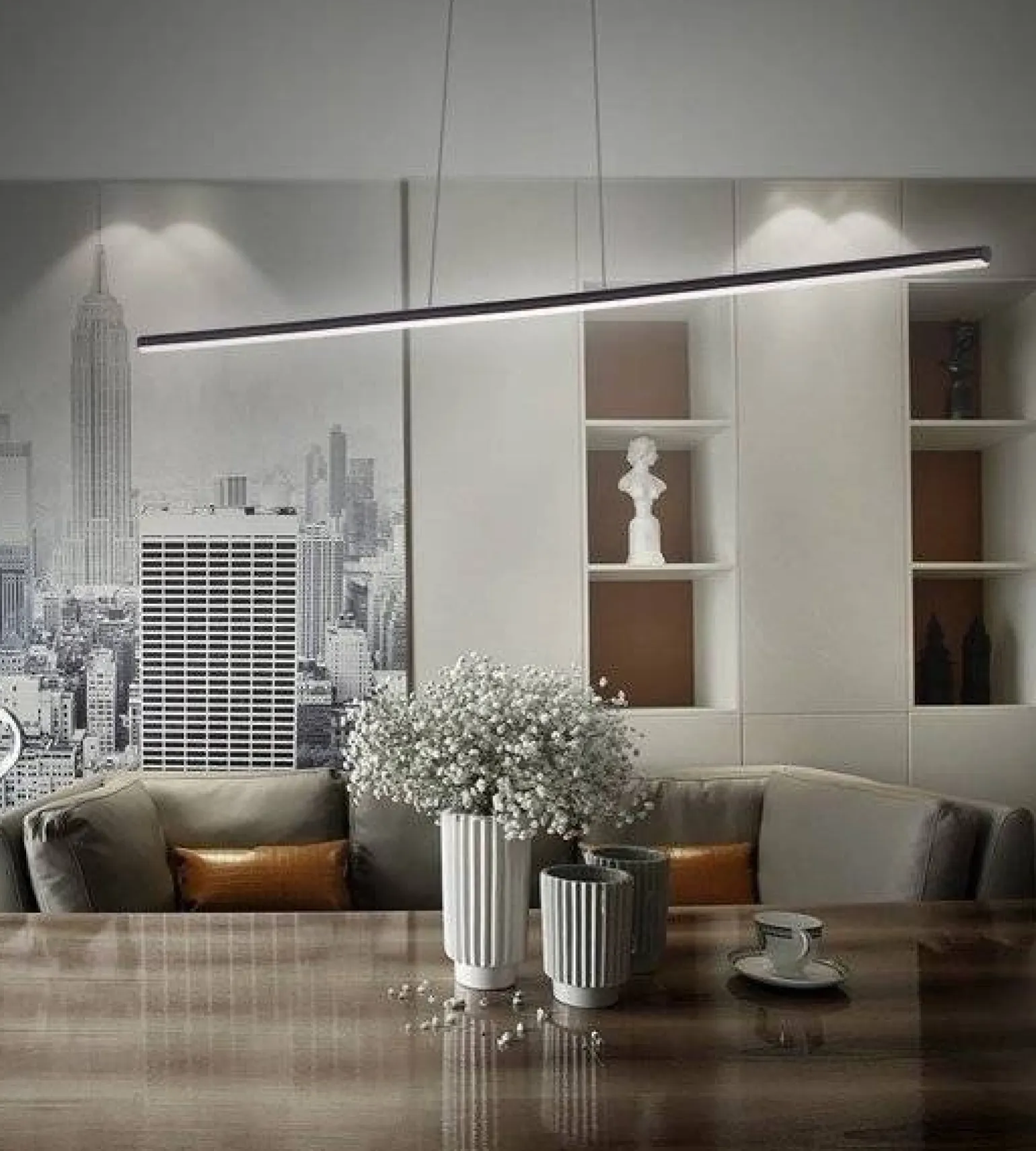 Lampa wisząca LINEA No.1 100cm 4k 16W Altavola Design (LA089/P_100_4k_16W_black) - ALTAVOLA DESIGN