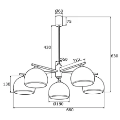 Lampa wisząca MARBELLA (2088) - ARGON