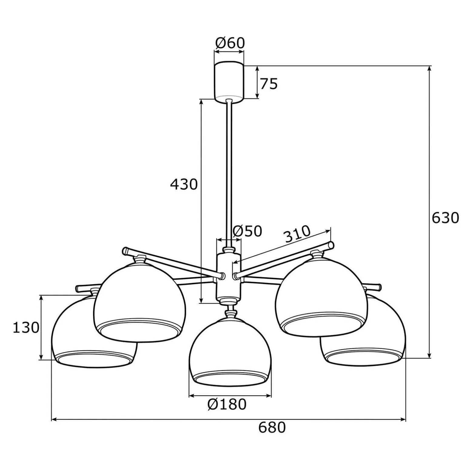 Lampa wisząca MARBELLA (2087) - ARGON