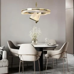 Lampa wisząca Marissa Cristal złota LED CCT (LP-2515/1P Cristal GD) - Light Prestige