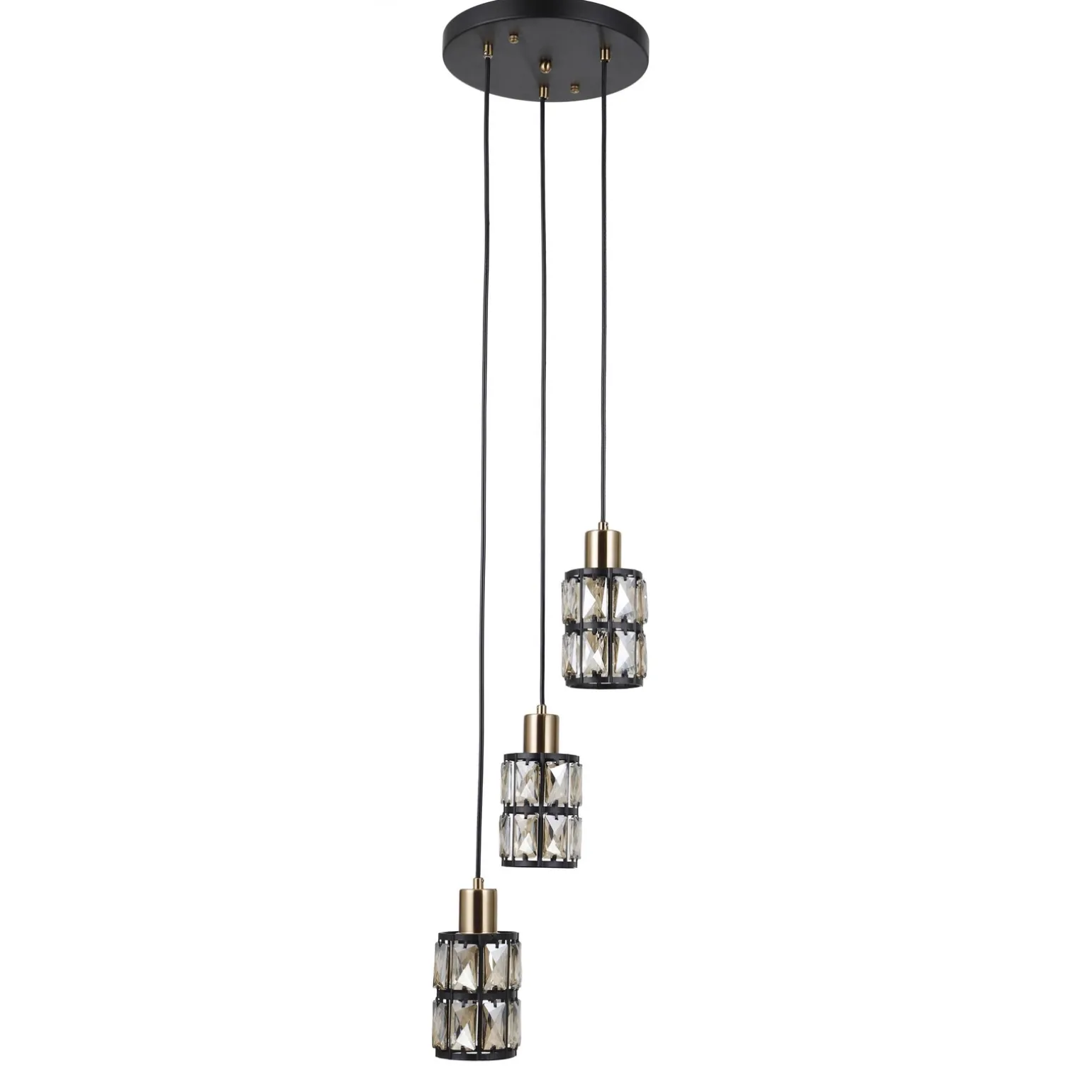 Lampa wisząca Menfi (PND-44236-3-BK-GD) - Italux