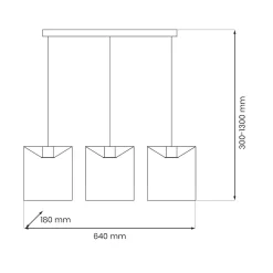 Lampa wisząca MORGAN 3xE27 (ML1801) - Milagro