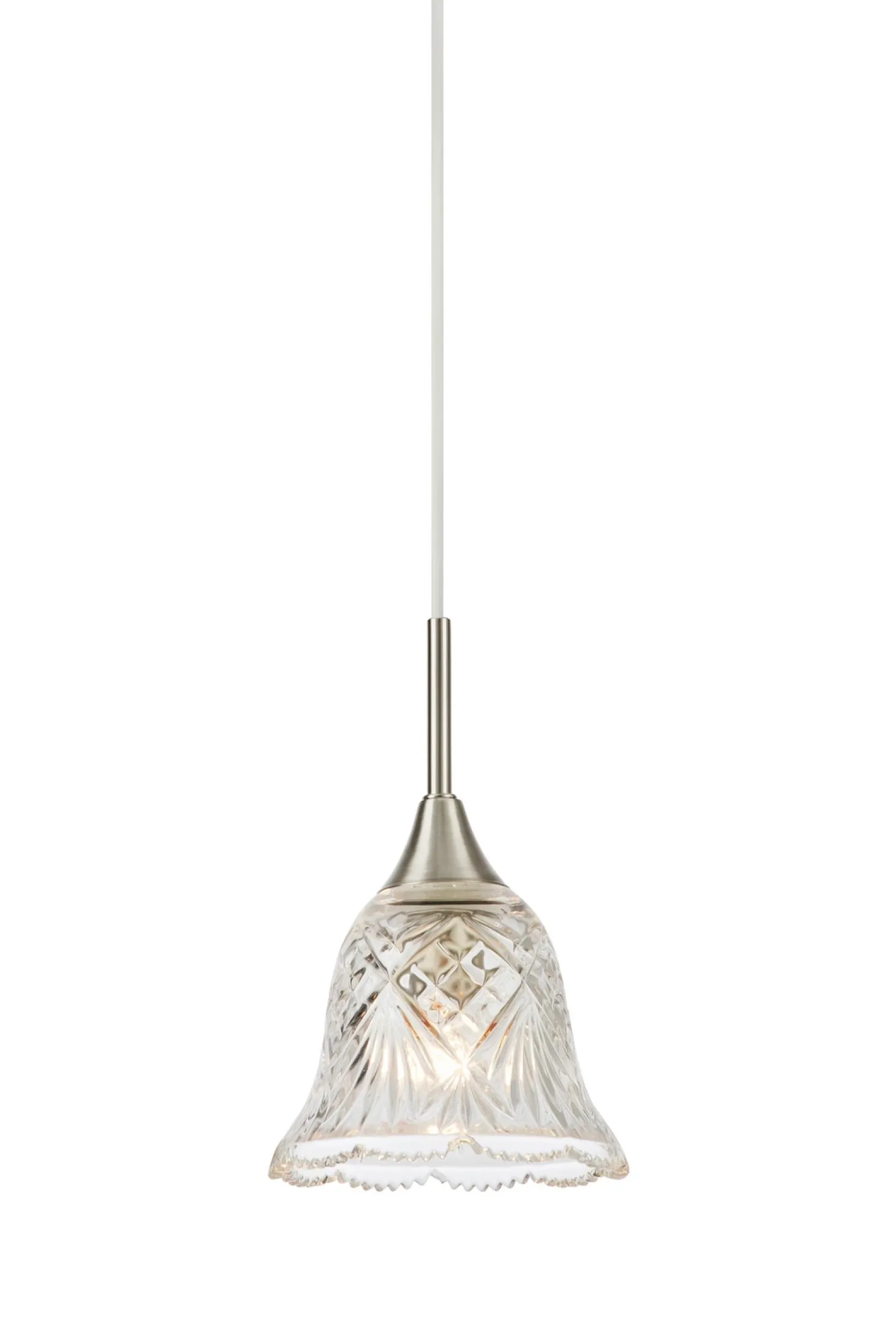 Lampa wisząca nad stół LUNA Pendant 1L Clear/Satin Nickel (109012) Markslojd
