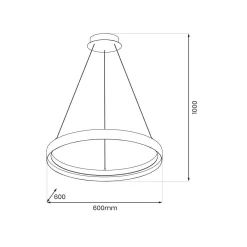 Lampa wisząca nad stół w kuchni ORBITA 52W LED (ML1186) - Milagro