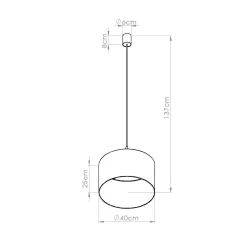 Lampa wisząca NEVIA burgund (SL.1852) - Sollux Lighting
