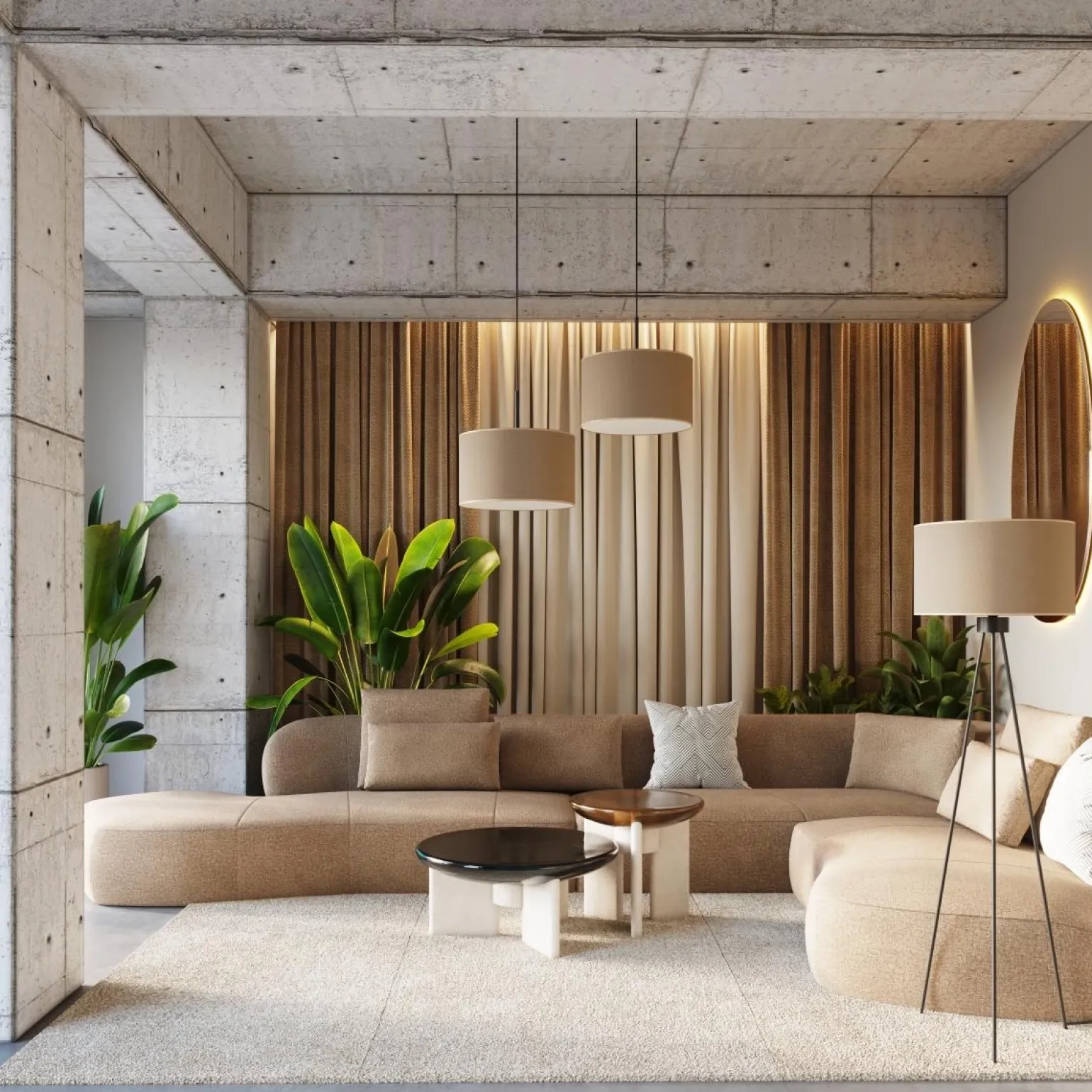 Lampa wisząca NEVIA taupe (SL.1849) - Sollux Lighting