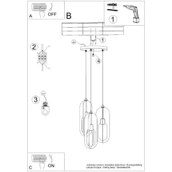 Lampa wisząca NICUS 3P biała (SL.1361) - Sollux Lighting