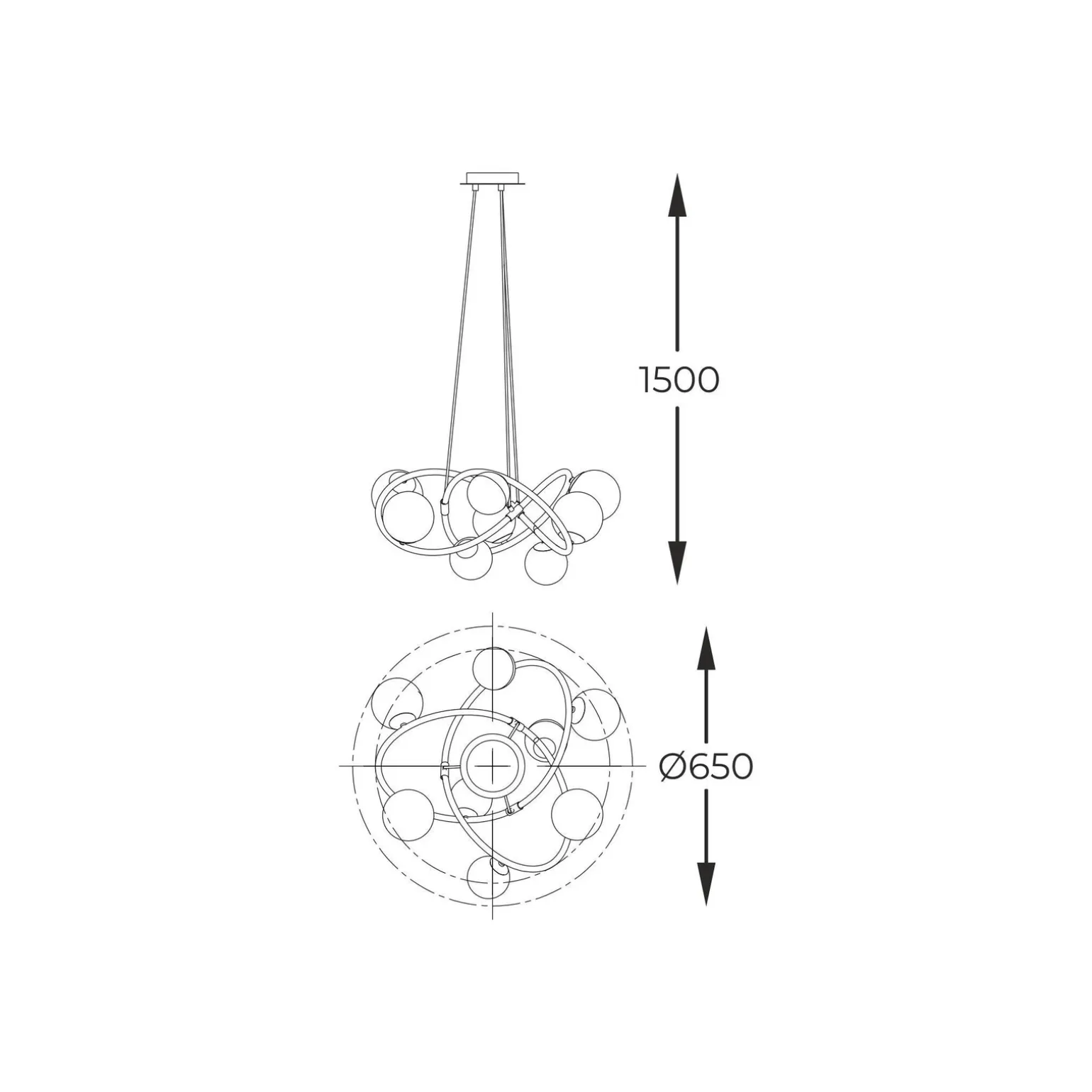 Lampa wisząca NISYRO (MD4922-8-EBGN) - Zuma Line