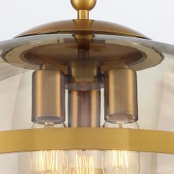 Lampa wisząca Nottingham - 3 źródła światła - Antyczny mosiądz (QN-NOTTINGHAM-3P-AB) - Quintiesse