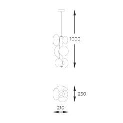 Lampa wisząca OMI złota (1195) - Zuma Line