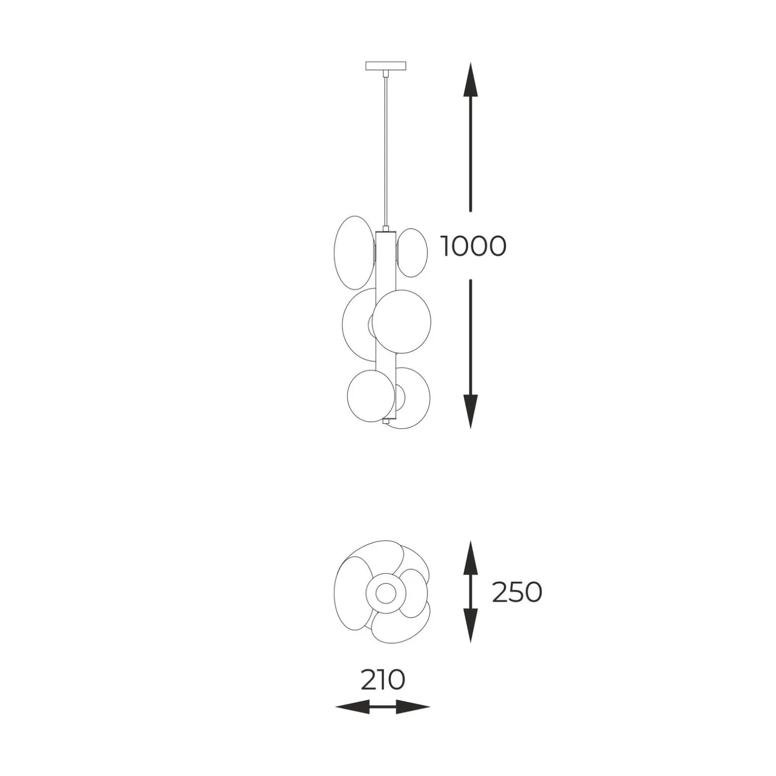 Lampa wisząca OMI złota (1195) - Zuma Line