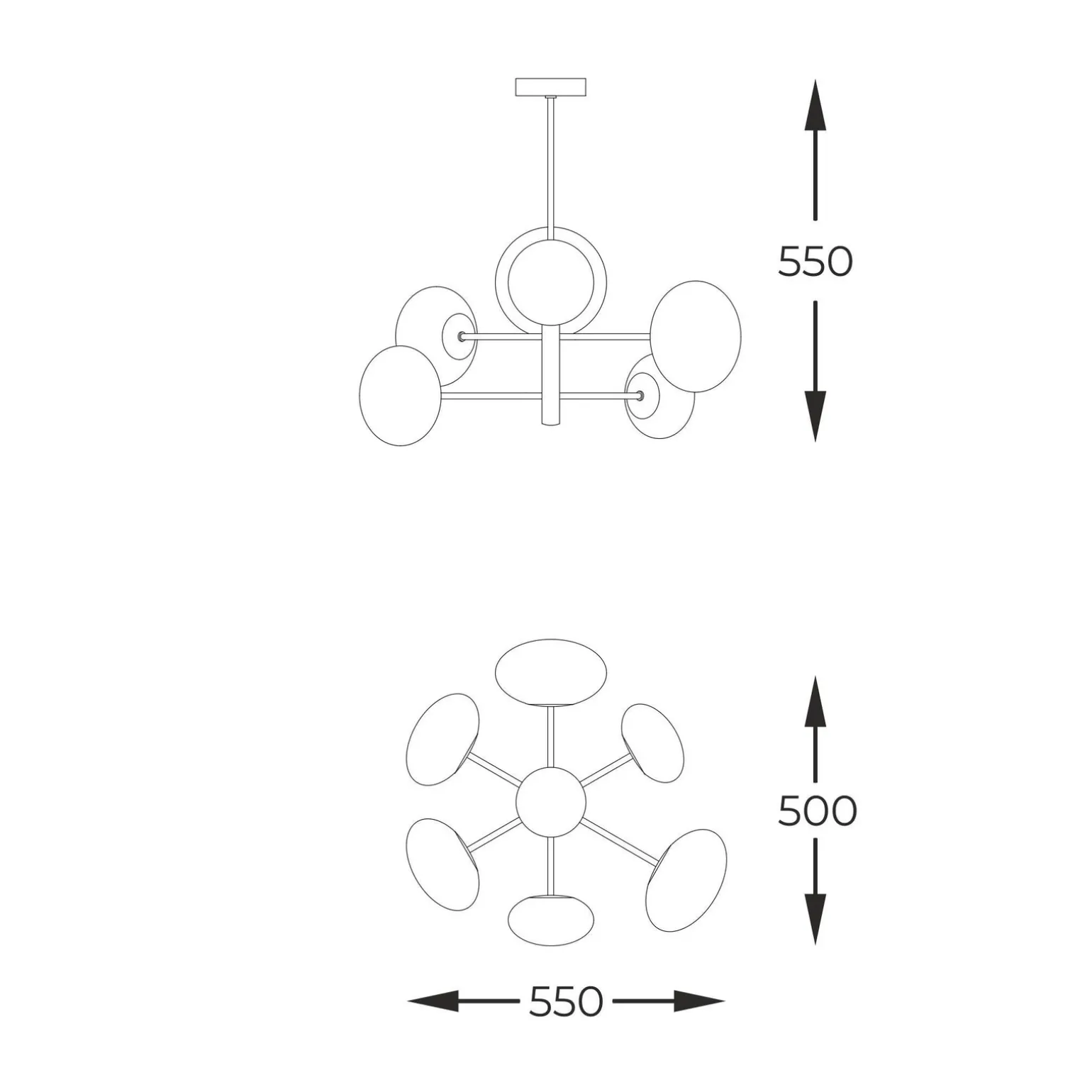 Lampa wisząca OMI złota (1197) - Zuma Line