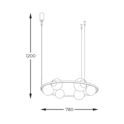 Lampa wisząca ORBIT 6 (5007) - Zuma Line