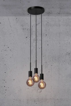 Lampa wisząca PACO Nordlux E27 3x25W Metal Czarny