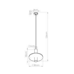 Lampa wisząca PELTA 1 czarna/granatowa (SL.1884) - Sollux Lighting