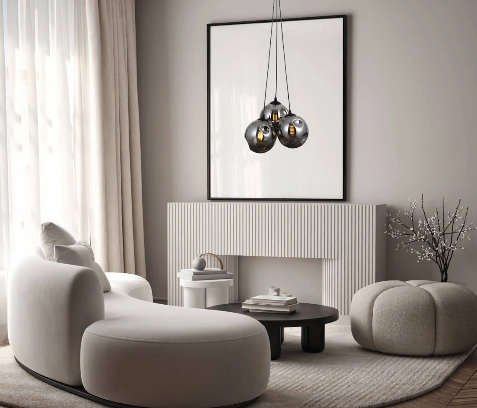 Lampa wisząca Perlos (PND-54456-3A-HB-SMG) - Italux