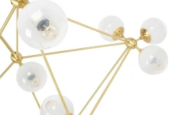 Lampa wisząca PLANETARIO 15 GOLD złota - klosze szronione (MD10230G-15.BRASS) - King Home